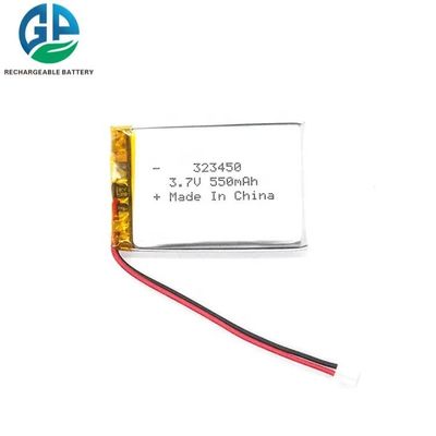 323450 Batterie polymère au lithium rechargeable de 550 mAh 3,7 V KC IEC62133 Pack de batterie Lipo approuvé