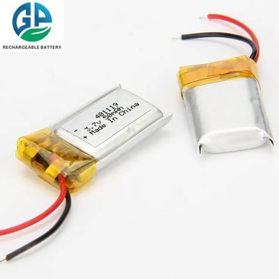 401119 Batterie lithium-ion rechargeable 3.7V 50mAh avec 500 fois la durée de vie de la batterie Li-ion polymère