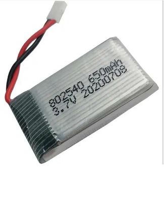 Batterie LiPo rechargeable 650mAh 25C Taux de décharge Batterie lithium polymère approuvée KC IEC62133