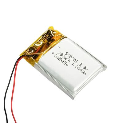 Batterie Li-Ion 552025 3.8V 280mAh avec une durée de vie de 500 fois pour montre numérique