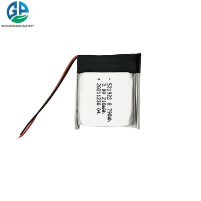 UN38.3 Certifié 210 mAh 500 durée de vie de la batterie au lithium polymère