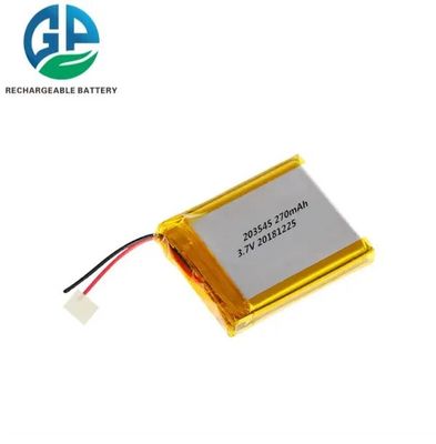 233545 Batterie Lithium Polymère 270mAh 3.7V Batterie Rechargeable pour Montre Intelligente
