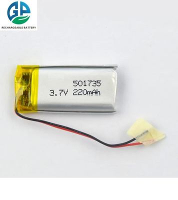 OEM 3.7V 220mAh KC IEC62133 Paquet de piles rechargeables au lithium polymère approuvé
