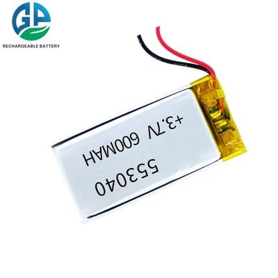 Batterie Li-polymère haute capacité 600mAh 3,7V avec une durée de vie 500 fois supérieure pour les produits numériques