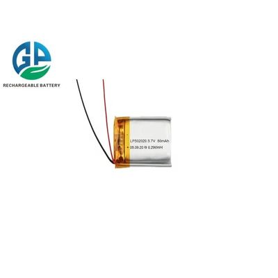 Batterie polymère au lithium de 3,7 volts de 80 mAh 302020