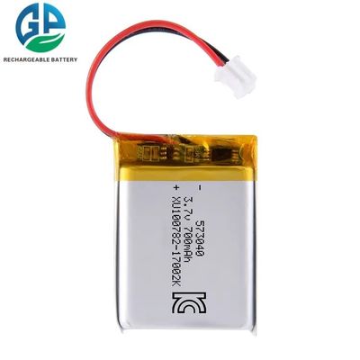 3.7V 700mAh 573040 Lipo batterie avec 500 fois la durée de vie du cycle pour casque sans fil