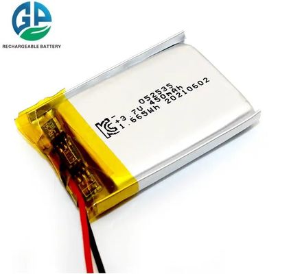 3.7V 450mAh Lipo Battery Pack 502535 Batterie polymère à ions de lithium rechargeable pour appareils sans fil