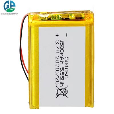 504060 3,7V 1500mAh Lipo Battery Pack KC IEC62133 Approuvé batterie rechargeable au lithium polymère