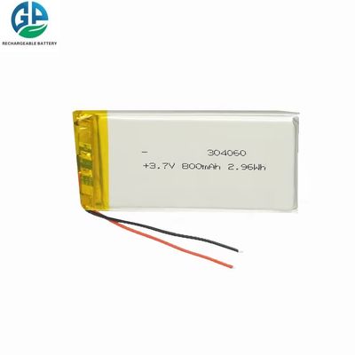 3.7V 800mAh 500 fois durée de vie de la batterie au lithium polymère IEC62133 KC Approuvé pour les appareils de beauté
