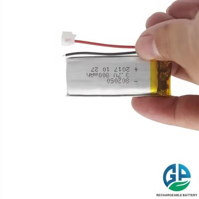 Batterie polymère au lithium de haute capacité 3,7V 800mAh avec une durée de vie de 500 fois pour les produits numériques