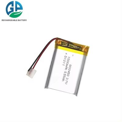 KC CEI 62133 CB Approuvé 3.7V 1500mAh 803450 Batterie au lithium polymère rechargeable
