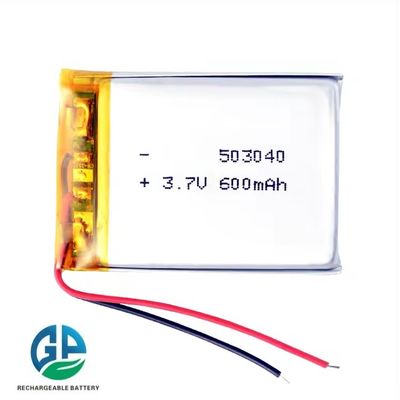 Batterie rechargeable de qualité 503040 Petite batterie au lithium polymère Lipo 3.7v 600mAh Batterie certifiée KC