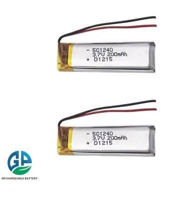 Petite batterie Li-polymère de 3,7 volts 501240 200mah pour jouets électroniques