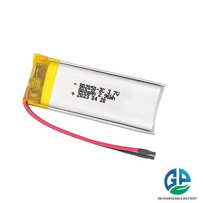 Batterie au lithium polymère de haute qualité Batterie rechargeable 802050 800mah 3.7V Batterie au lithium polymère Lipo