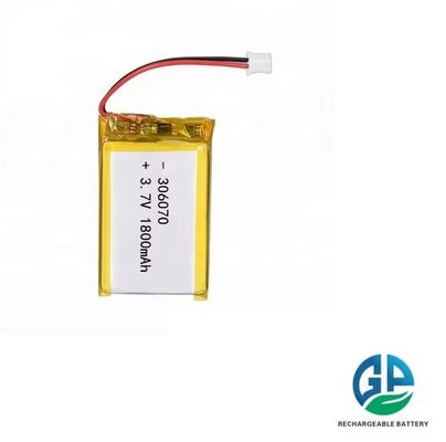 KC IEC62133 Approuver une batterie rechargeable de 3,7 v 306070 1800mah 3,7 v lithium polymère Lipo