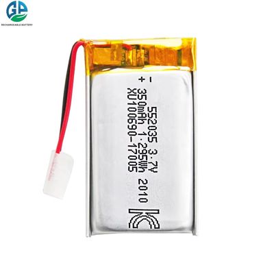 L'approbation de la KC CE est accordée à la batterie rechargeable Li-Poly de 3,7 V et à la batterie polymère de lithium de 3,7 V 552035
