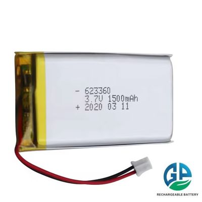 Batterie polymère au lithium de haute qualité 623360 3.7v 1500mah Batterie à haute décharge 30C Max60C rechargeable