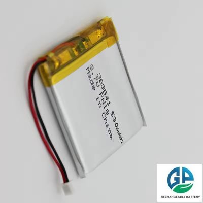 530mAh 3.7V batterie au lithium polymère avec 500 fois la durée de vie de la batterie LiPo rechargeable