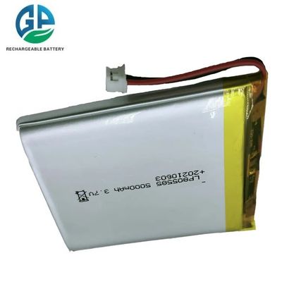 Batterie polymère au lithium de haute capacité 5000 mAh 3,7 V avec 500 cycles de vie pour les produits numériques