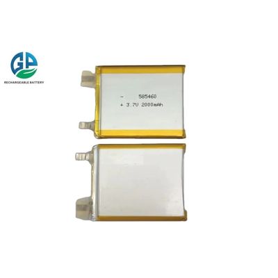 3.7V 2000mAh batterie au lithium polymère avec une durée de vie de 500 fois