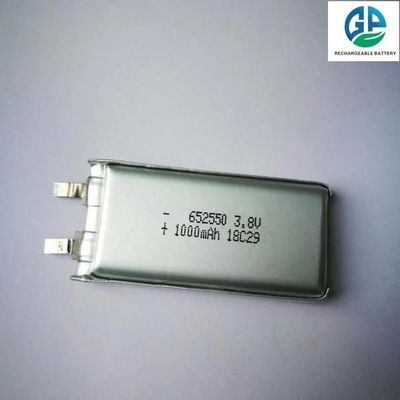 Batterie rechargeable au lithium polymère LiPo de haute capacité 1000mAh 3.8V 652550 pour appareils de beauté