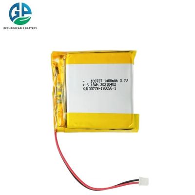 Taux de décharge élevé 3.7V 1400mAh batterie au lithium polymère