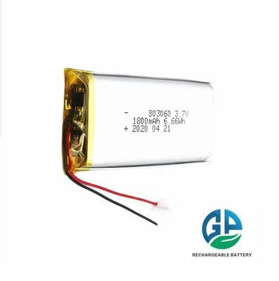 Batterie à décharge élevée 3.7V 1800mah 30C Max60C Rechargea 6.6wh Batterie polymère au lithium-ion de haute qualité 803060 3.7v 1800mah