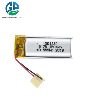 KC approuvé 150mAh 501230 batterie au lithium polymère batterie LiPo rechargeable avec des fils PCB
