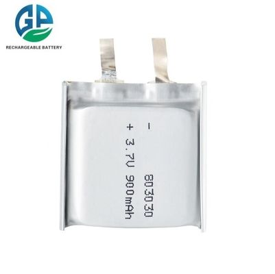 Bloc-batterie rechargeable KC CB IEC62133 900mAh 3,7 V Batterie au lithium polymère 803030 3,7 V Batterie Lipo 900mah Batterie au lithium polymère