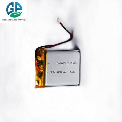 Batterie à décharge rapide 3,7 V 600 mAh 30C Max60C Rechargeable 600 mAh Lithium Polymère 3,7 V Lipo 603035 Batterie pour montre connectée