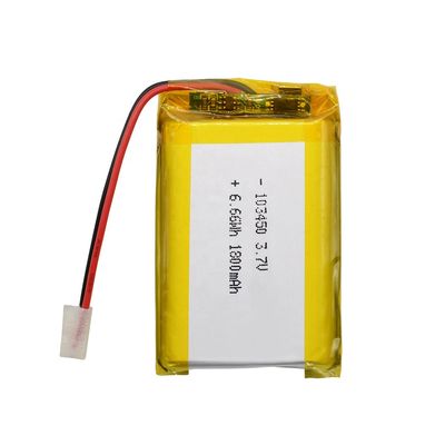 UN38.3 Certifié 2000mAh 103450 Lithium Polymer Battery Pack pour les appareils GPS