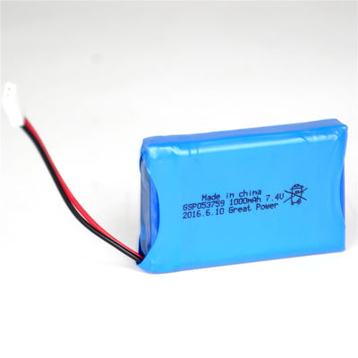 Batterie Lipo 7,4 V 1000 mAh 503759, pack batterie lithium polymère pour appareils médicaux