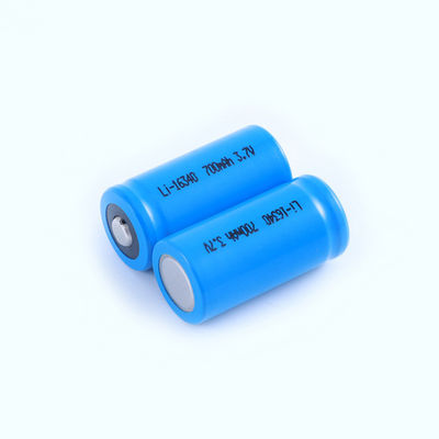 Batterie Lithium-ion ICR16340 3.7V 700mAh avec 500 cycles de vie pour lampes de poche et brosses à dents