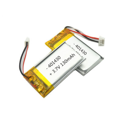 401430 3.7V 130mAh batterie au lithium polymère avec 500 fois la durée de vie du cycle