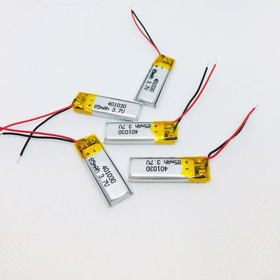 3.7V 90mAh 401030 Li Polymer Battery pour appareils intelligents avec 500 cycles de vie