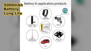 Longue durée de vie de la batterie Li polymère 5000mAh 3,7V