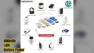 Batterie Lipo 600 mAh 3,7 V certifiée KC IEC62133